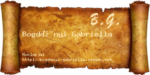 Bogdányi Gabriella névjegykártya