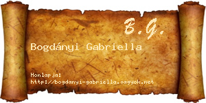 Bogdányi Gabriella névjegykártya