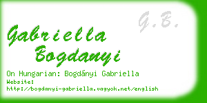 gabriella bogdanyi business card
